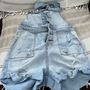 Denim overalls